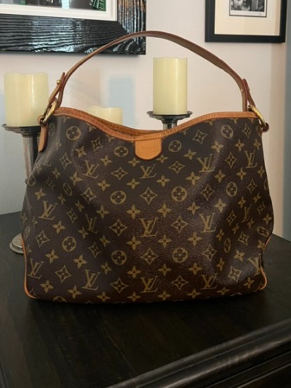 Louis Vuitton Delightful MM Monogram Hobo Bag Made in France - Entrupy